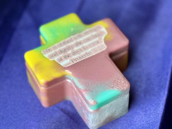 Handmade resin keepsake box for jewelry or spiritual decor
